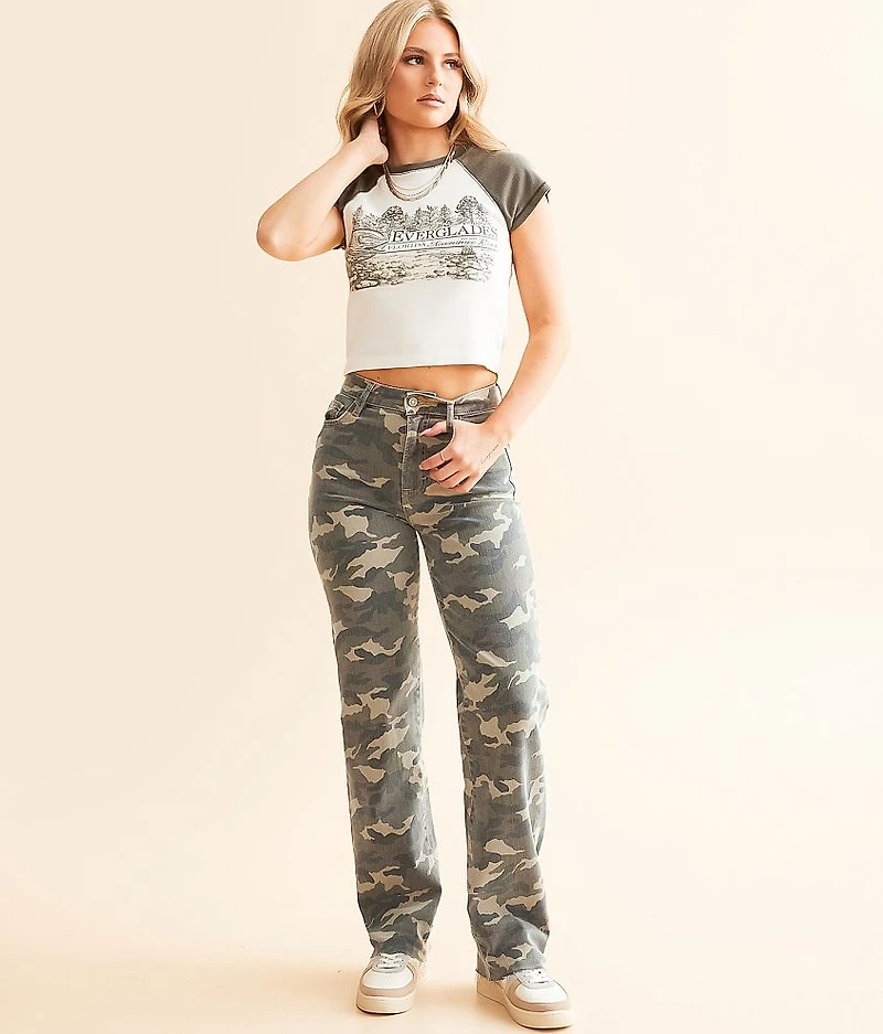 Ella Classic Straight Camo Stretch Jean