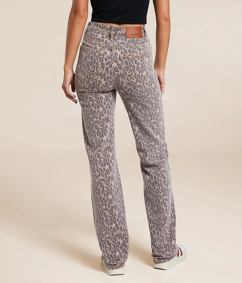 Ella Classic Straight Cheetah Stretch Jean