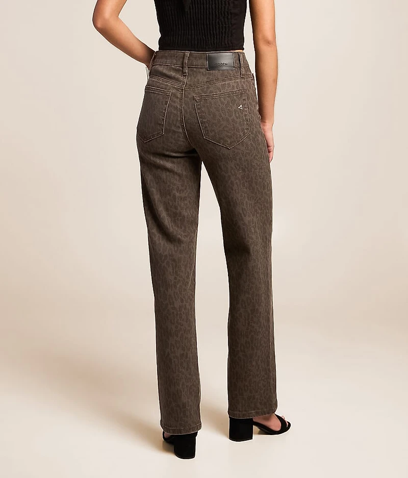 Ella Leopard Classic Straight Stretch Jean