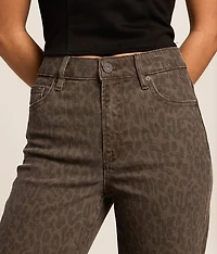 Ella Leopard Classic Straight Stretch Jean