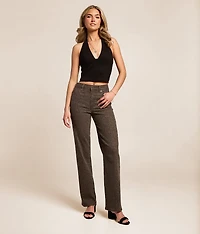 Ella Leopard Classic Straight Stretch Jean
