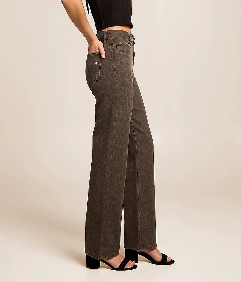 Ella Leopard Classic Straight Stretch Jean