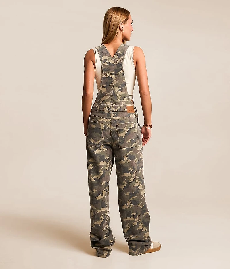 Dylan Camo Baggy Denim Stretch Overalls