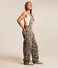 Dylan Camo Baggy Denim Stretch Overalls