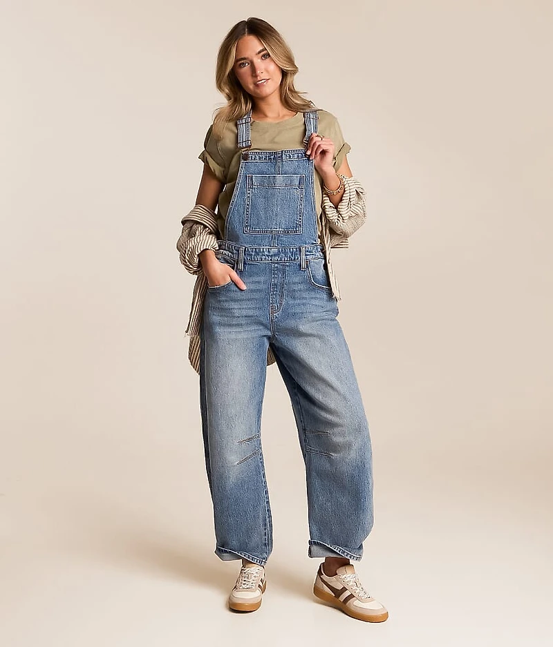 Dylan Barrel Denim Stretch Overalls