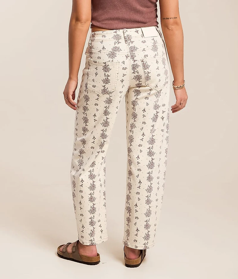 Sloane Floral Barrel Stretch Jean