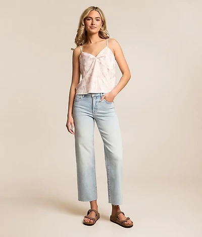 Ella Cropped Classic Straight Stretch Jean