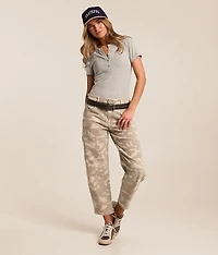 Sammie Camo Cropped Barrel Stretch Jean