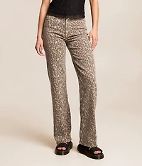 Sloane Cheetah Classic Straight Stretch Jean