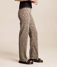 Sloane Cheetah Classic Straight Stretch Jean