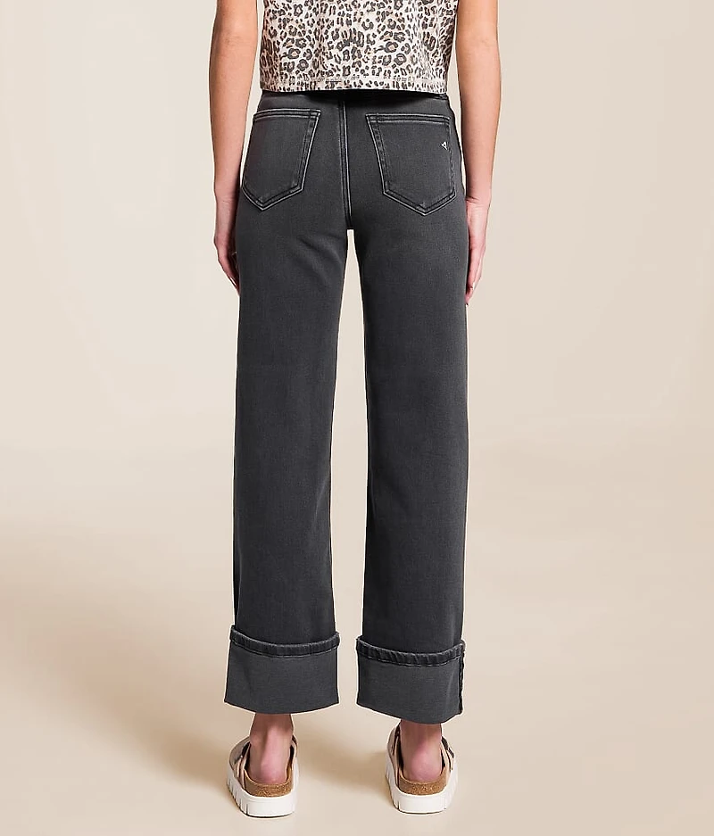 Ella Cropped Classic Straight Stretch Cuffed Jean