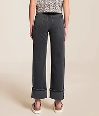 Ella Cropped Classic Straight Stretch Cuffed Jean
