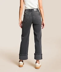 Ella Cropped Classic Straight Stretch Cuffed Jean