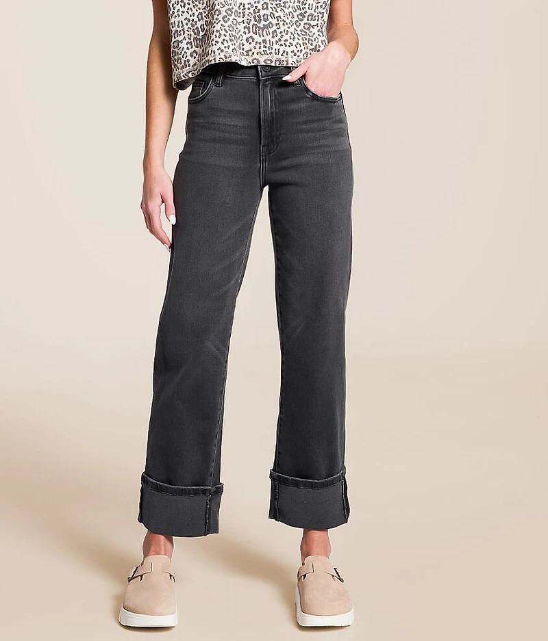 Ella Cropped Classic Straight Stretch Cuffed Jean