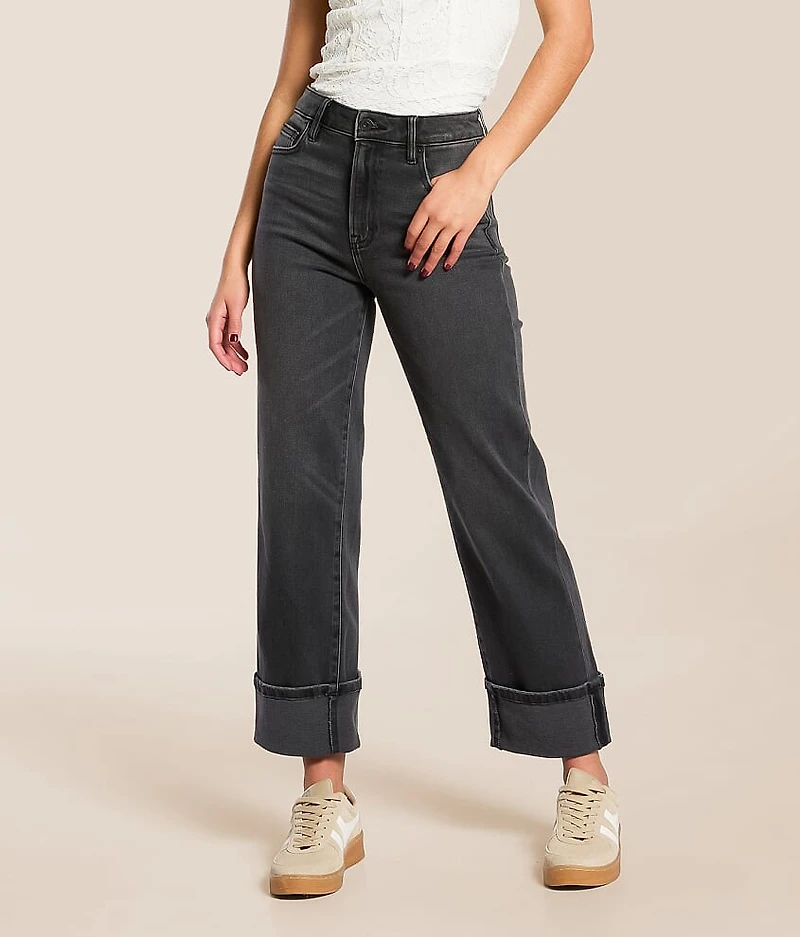 Ella Cropped Classic Straight Stretch Cuffed Jean