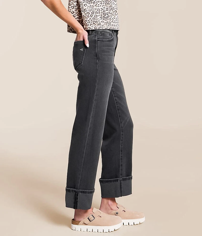 Ella Cropped Classic Straight Stretch Cuffed Jean