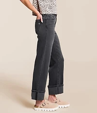 Ella Cropped Classic Straight Stretch Cuffed Jean
