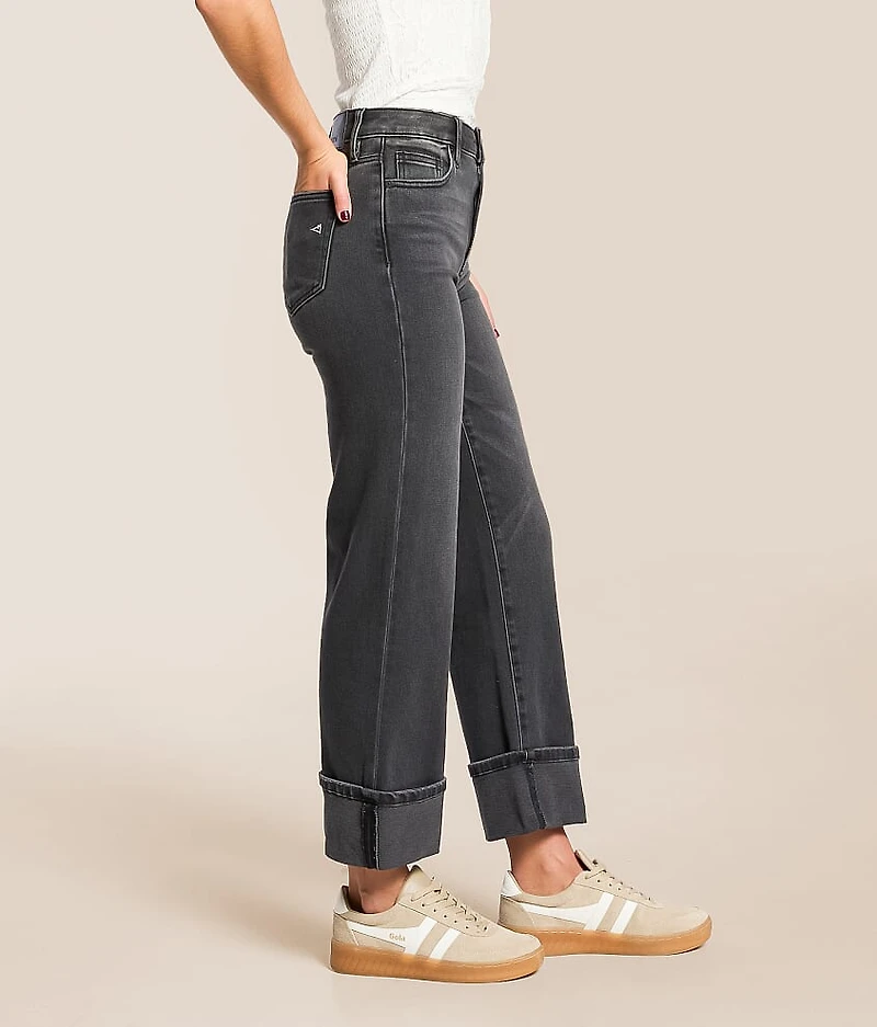 Ella Cropped Classic Straight Stretch Cuffed Jean