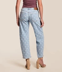 Blake Polka Dot Barrel Stretch Jean