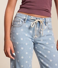 Blake Polka Dot Barrel Stretch Jean