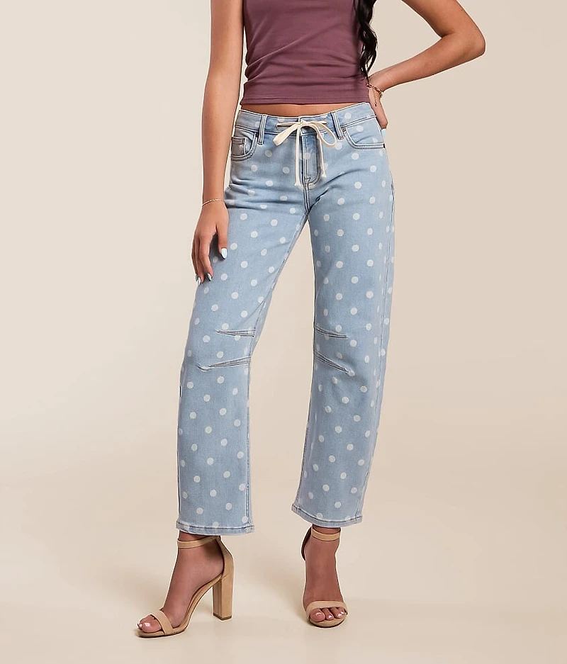 Blake Polka Dot Barrel Stretch Jean