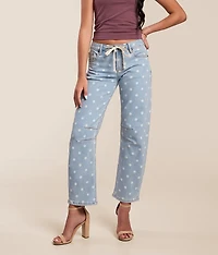 Blake Polka Dot Barrel Stretch Jean