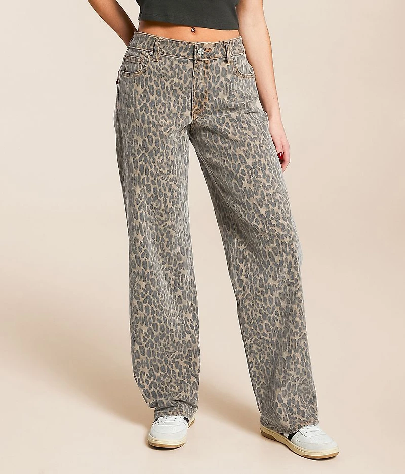 Alyx Cheetah Print Low Slung Baggy Stretch Jean