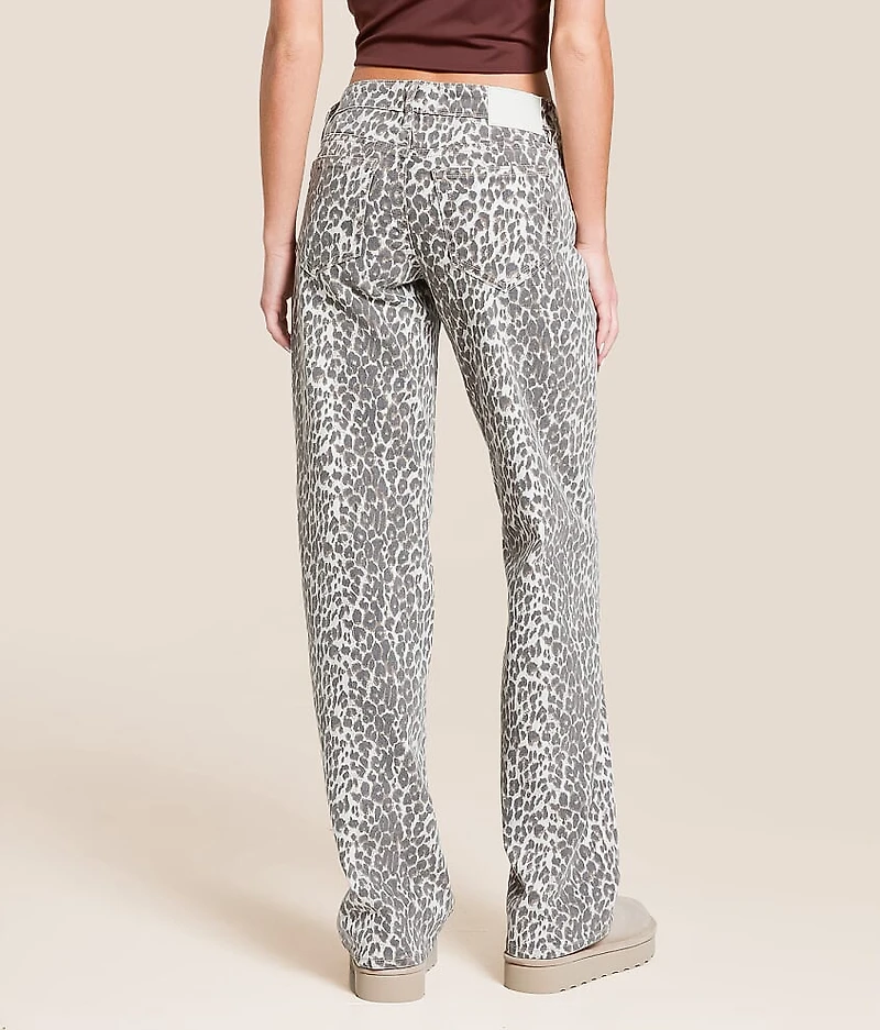 Tatum Leopard Print Dad Stretch Jean