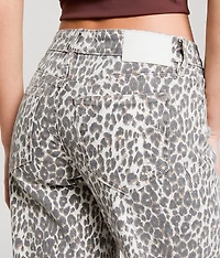 Tatum Leopard Print Dad Stretch Jean