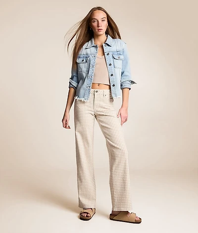 Blake Dad Gingham Stretch Jean