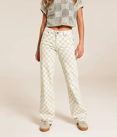 HIDDEN Blake Dad Checkered Stretch Jean