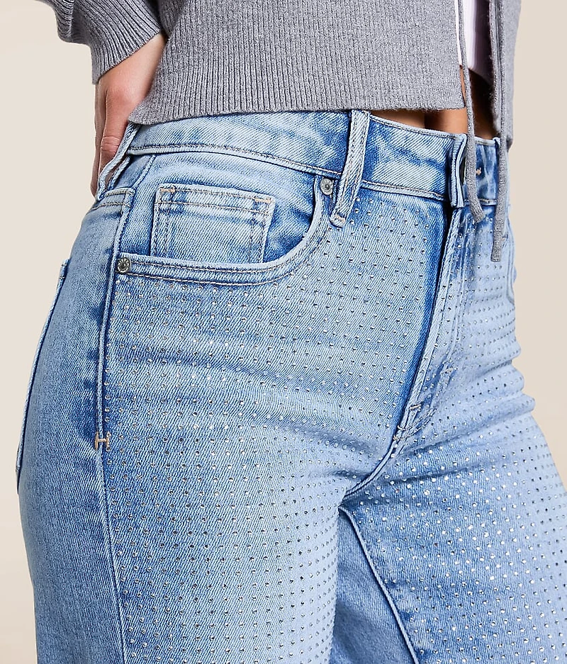 Logan Rhinestone Dad Stretch Jean