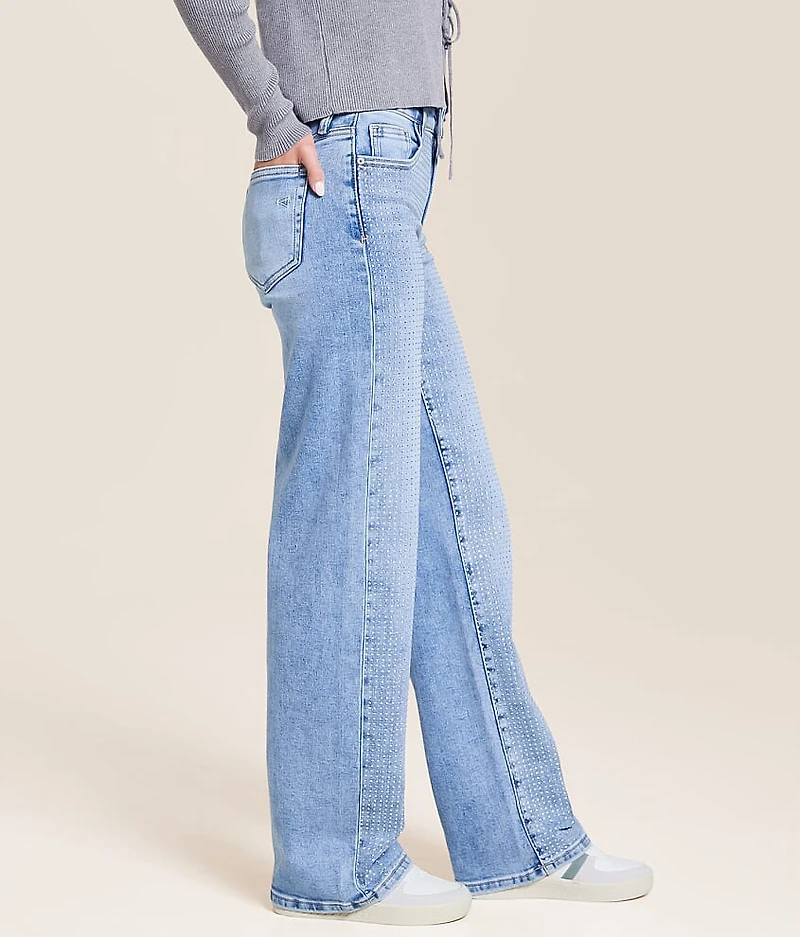 Logan Rhinestone Dad Stretch Jean