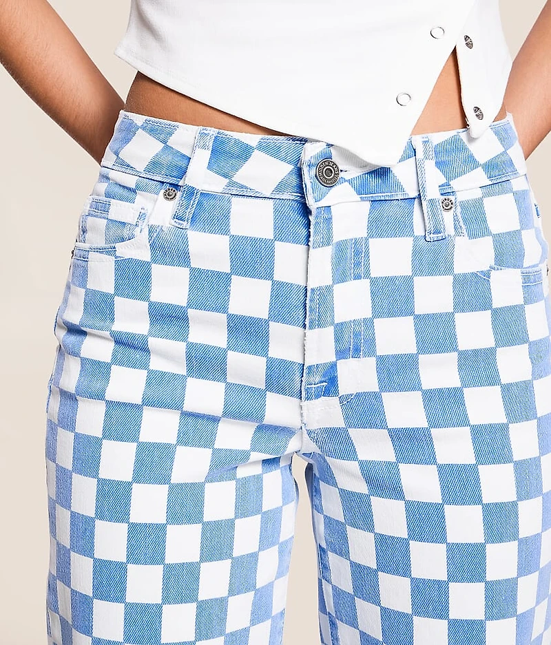 Logan Dad Checkered Stretch Jean