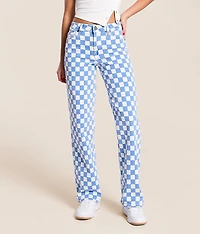 Logan Dad Checkered Stretch Jean