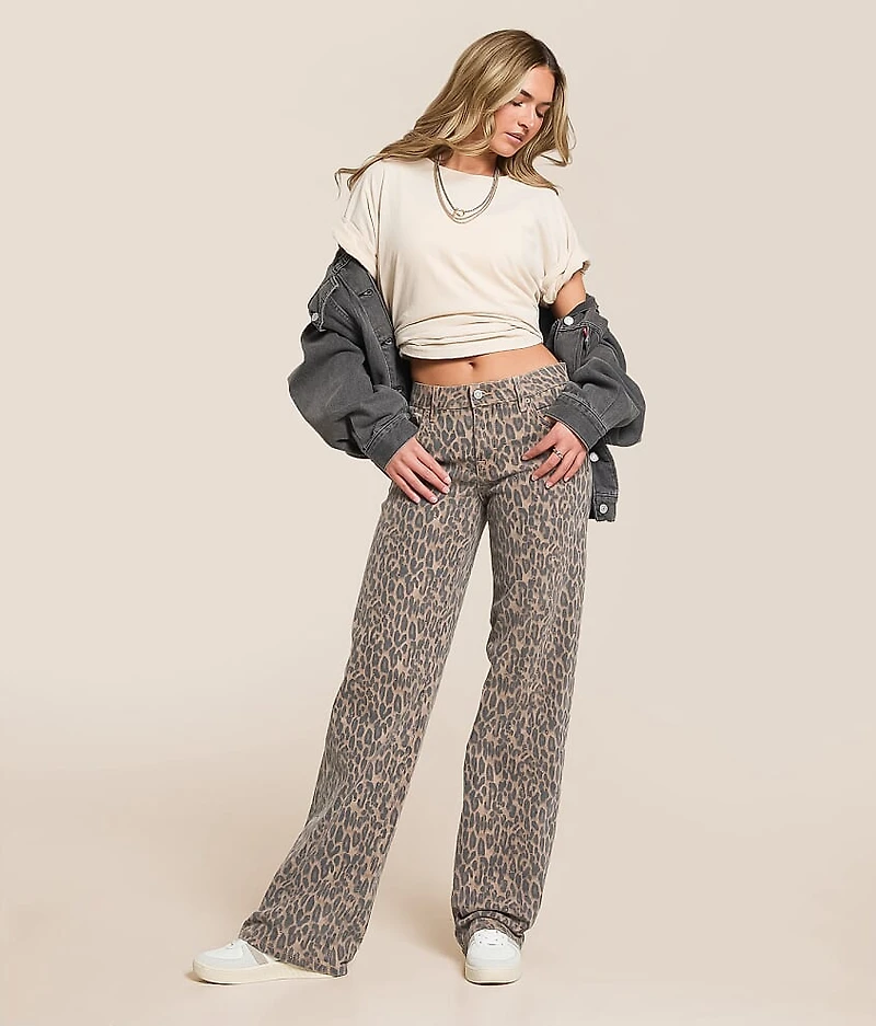 Blake Dad Cheetah Rhinestone Stretch Jean