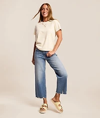 Sloane Cropped Wide Leg Stretch Jean