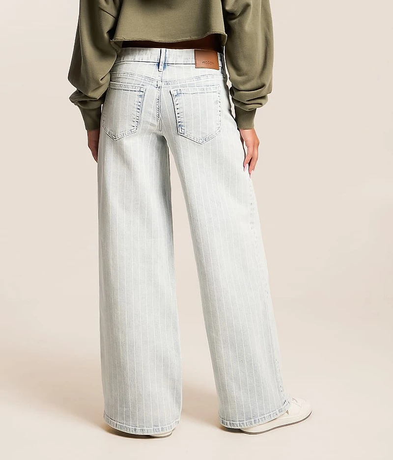 Tatum Striped Ultra Wide Leg Stretch Jean