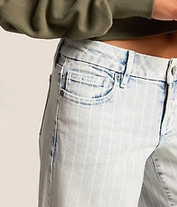 Tatum Striped Ultra Wide Leg Stretch Jean
