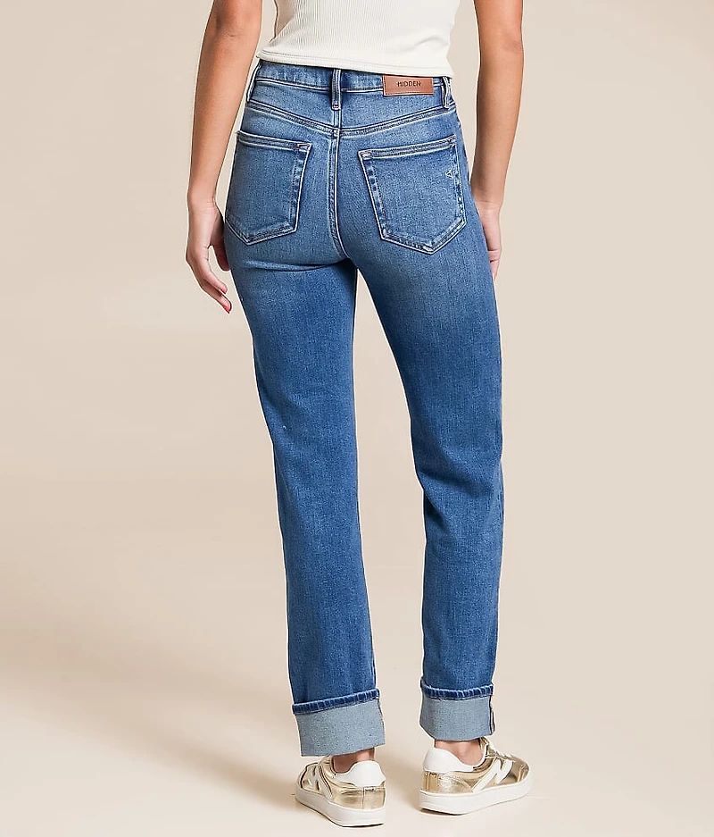 Tracey Cropped Straight Stretch Cuffed Jean