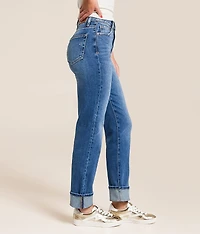 Tracey Cropped Straight Stretch Cuffed Jean