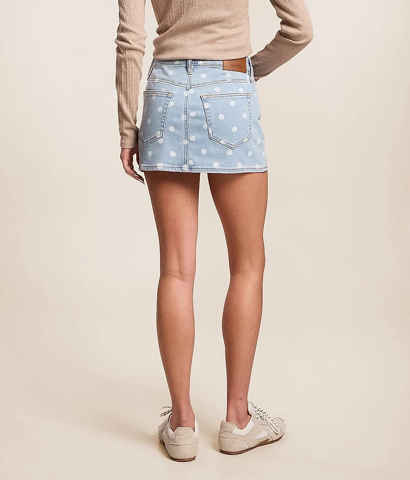 Peyton Polka Dot Stretch Mini Skirt