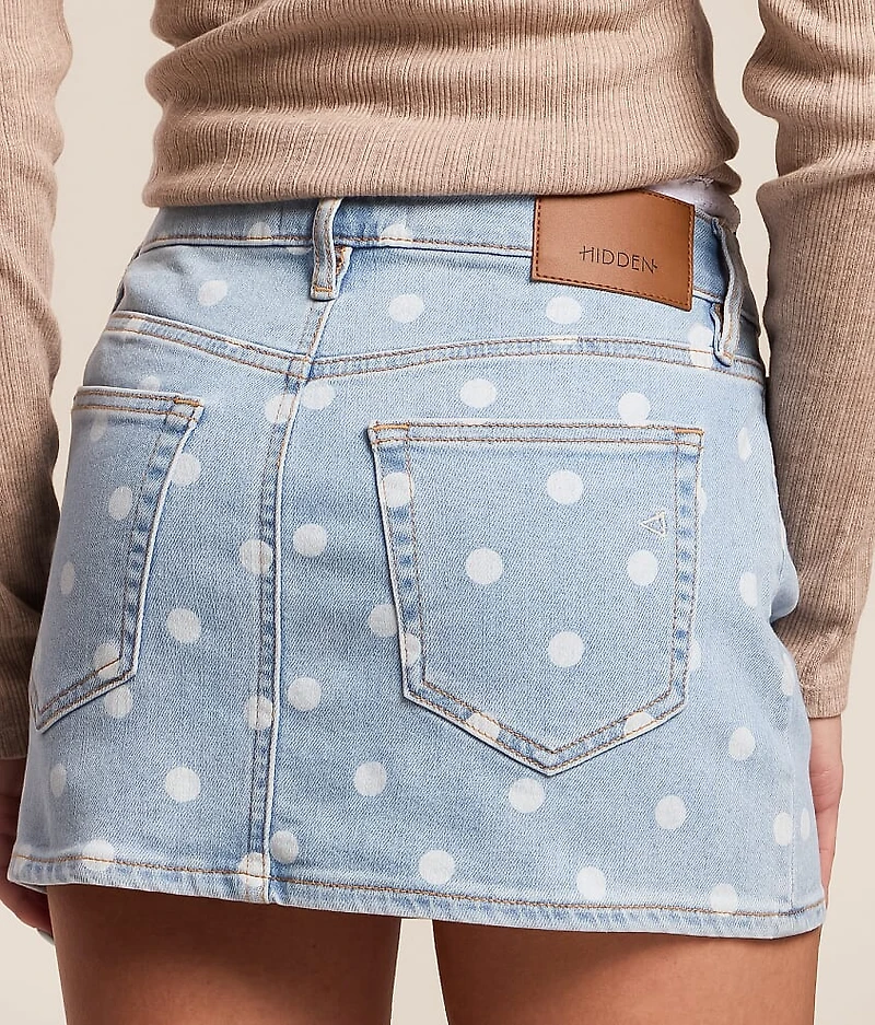 Peyton Polka Dot Stretch Mini Skirt