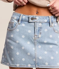 Peyton Polka Dot Stretch Mini Skirt