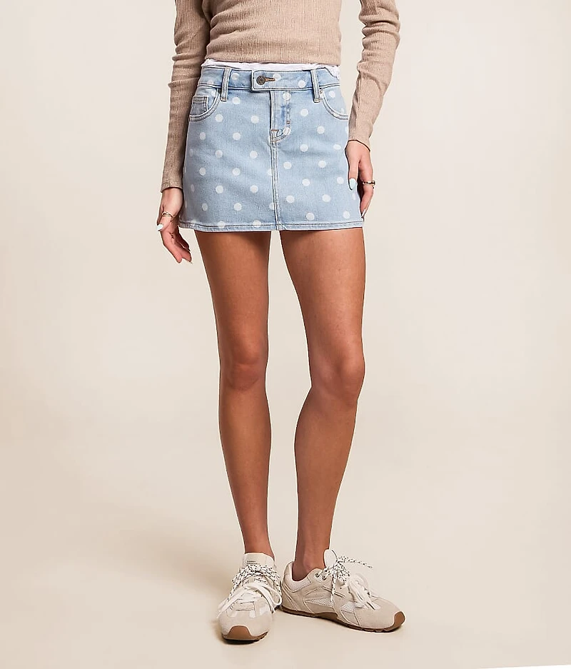 Peyton Polka Dot Stretch Mini Skirt