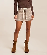 Peyton Camo Denim Stretch Skirt
