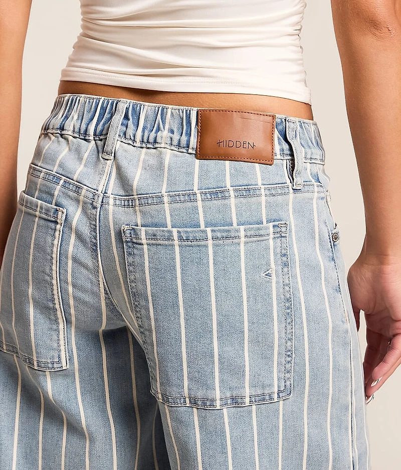 Blake Striped Ultra Wide Leg Stretch Jean