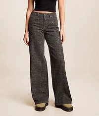 Sloane Cheetah Ultra Wide Leg Stretch Jean