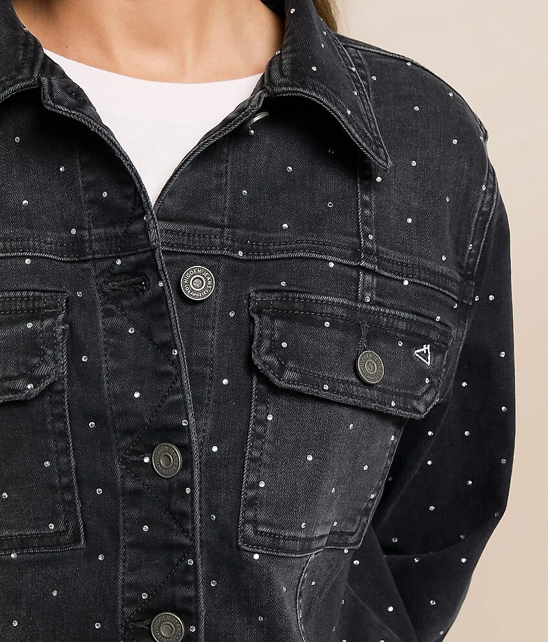 Rhinestone Denim Stretch Jacket