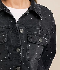 Rhinestone Denim Stretch Jacket